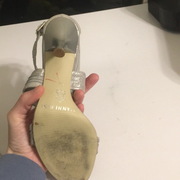 Silver Gianni Bini strappy heels - Picture 3 of 6